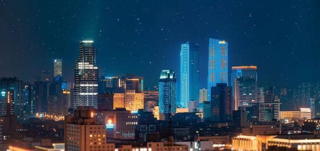评河北省石家庄都市夜景的灯光秀：国际大都市的感觉已经初步彰显
