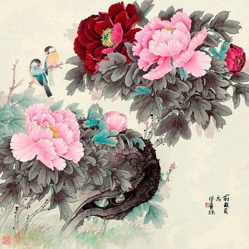 刘禹锡一首经典，短短四句把牡丹的美写得淋漓尽致，尽显大唐盛世
