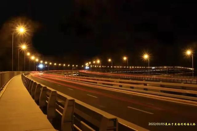 原创新诗：大连星海湾跨海大桥夜景之美感赋