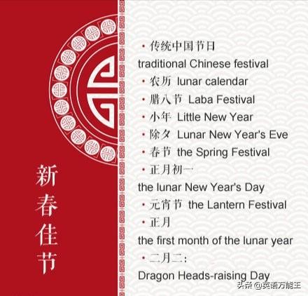年味十足的春节英文词汇，给外国朋友介绍中国传统文化时用得上！